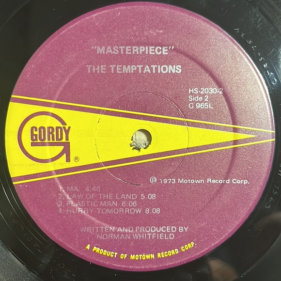 The Temptations - “Masterpiece” Vinyl LP - Picture 5 of 5